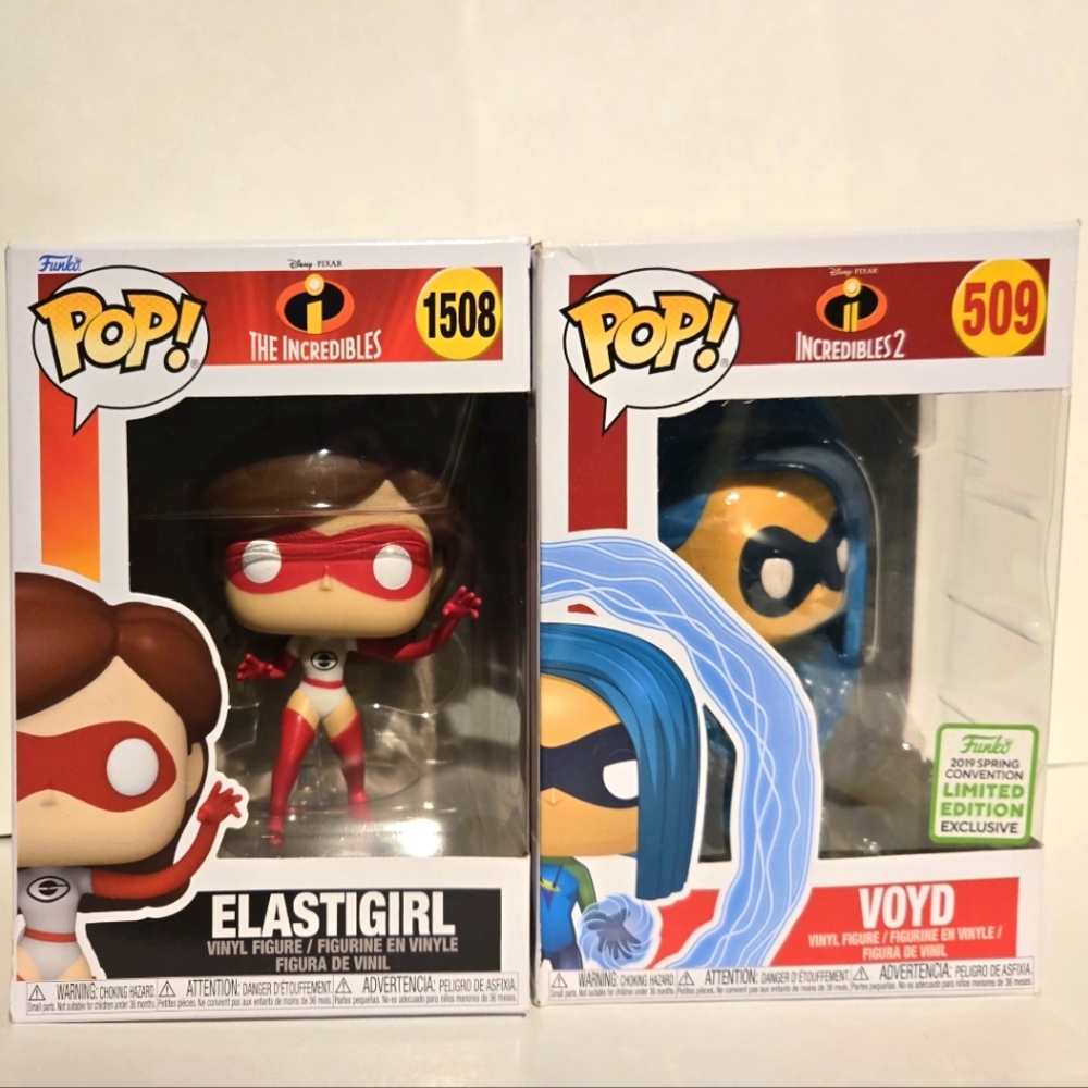 Funko Pop Elastigirl and Voyd Figures The Incredibles Lot Of 2